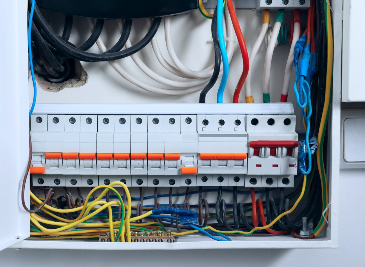 close up of electrical distribution board marcy ny